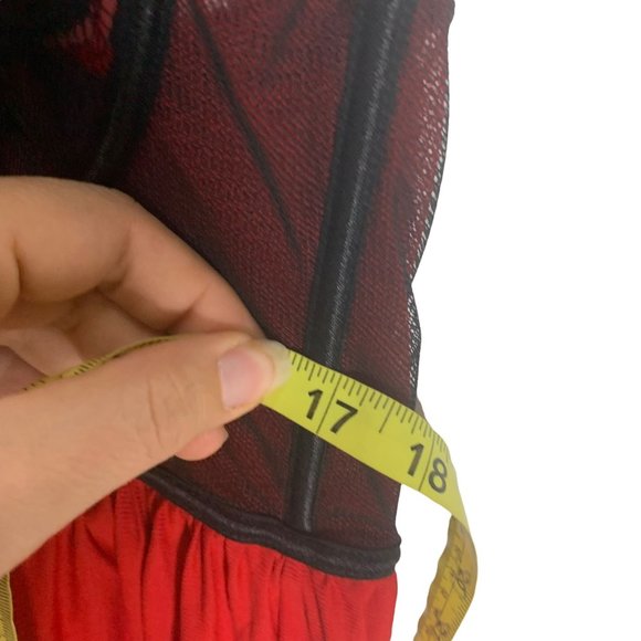 Torrid Red Black Underwire Bra Racerback Mini Negligee 3 - Picture 5 of 7